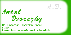 antal dvorszky business card